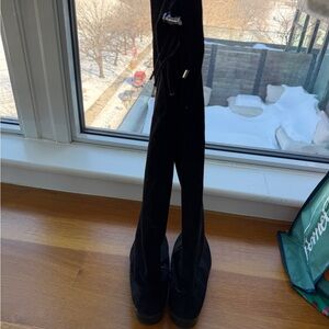 Black Over-the-Knee Suede Boots - Sam Edelman